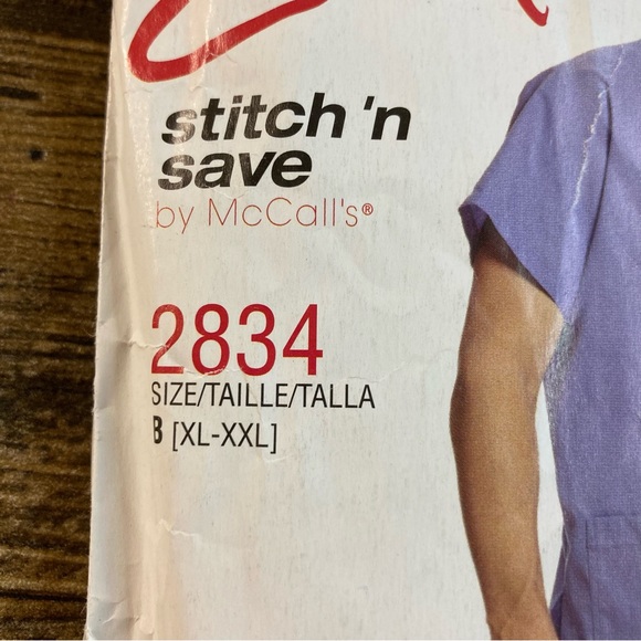 McCall’s stitch n save sewing pattern #2834 men’s and misses pant and top - Picture 3 of 5